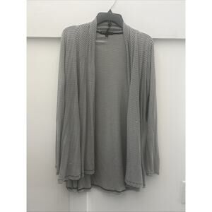 Gibson Open Front Cardigan Black & White Size Medium Super Soft Material!